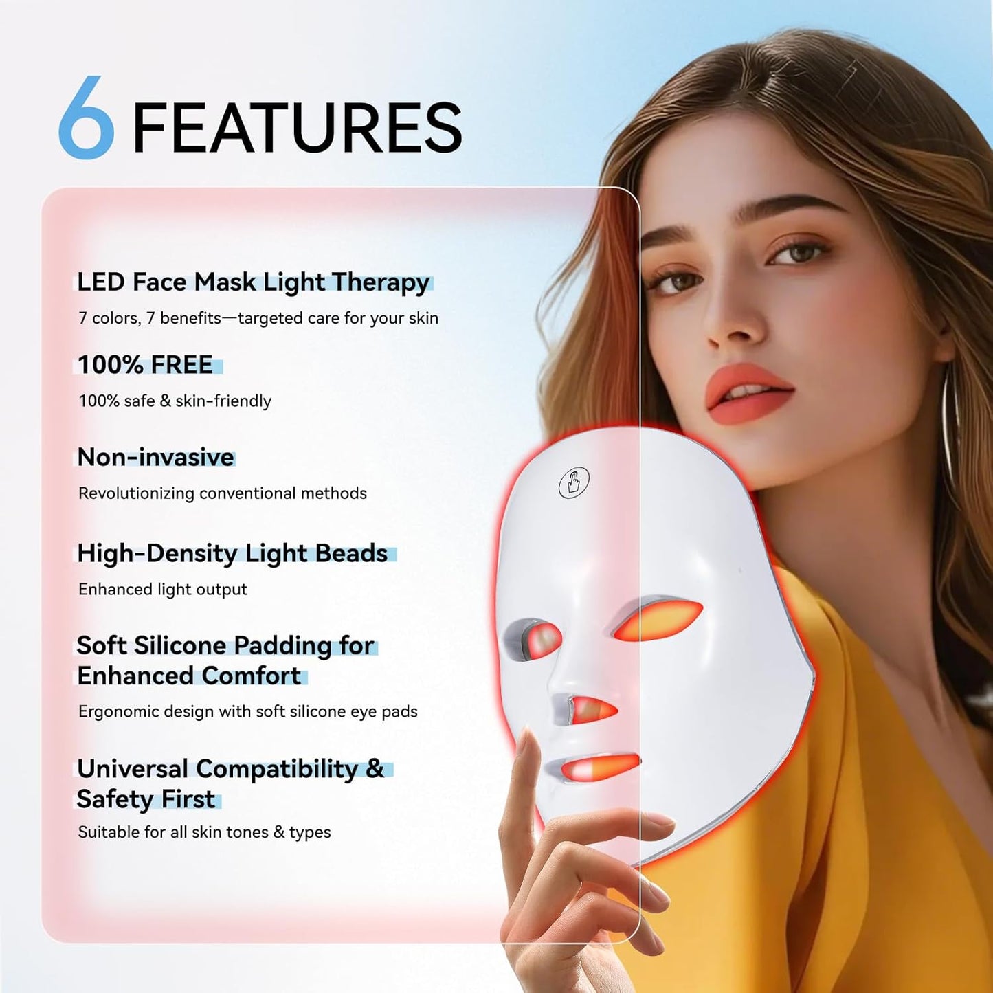 VividSkin™ LED Face Mask Light Therapy